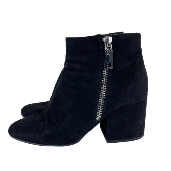 DV by Dolce Vita Shoes - DV Dolce Vita Black Womens Sz 10 Black Faux Suede Chunky Heel Ankle Boots